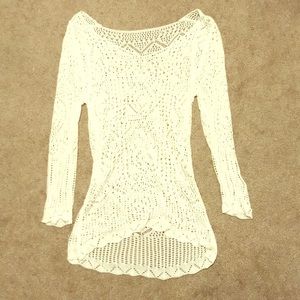 White crotchet swimsuit cover up